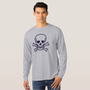 Knochen, graues, langärmeliges Shirt