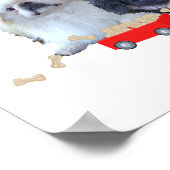 Knochen Happy Hunde Poster (Ecke)