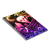 KNOCHEN IM GARTENSKELETON, FOLK ART MOON, MOTH NOTIZBLOCK (Rechte Seite)