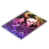 KNOCHEN IM GARTENSKELETON, FOLK ART MOON, MOTH NOTIZBLOCK (Linke Seite)