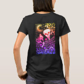 KNOCHEN IM GARTENSKELETON, FOLK ART MOON, MOTH T-Shirt (Rückseite)