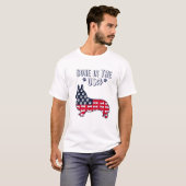 Knochen in den USA Corgi 4. Juli T-Shirt (Vorne ganz)