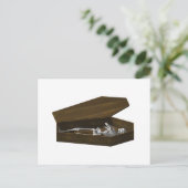 Knochen in einem Sarg: Halloween: Postkarte (Stehend Vorderseite)