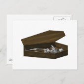 Knochen in einem Sarg: Halloween: Postkarte (Vorne/Hinten)