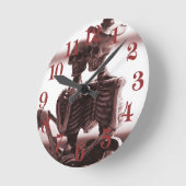 Knochen in Liebe Runde Wanduhr (Winkel)