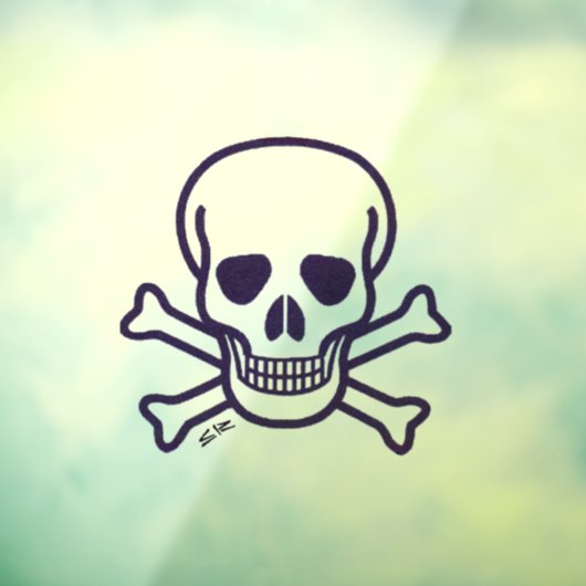 Knochen-Knöchel-Keilhalterung Fensteraufkleber (Blatt 3)