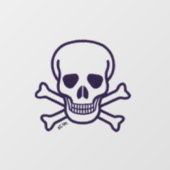 Knochen-Knöchel-Keilhalterung Fensteraufkleber (Blatt)