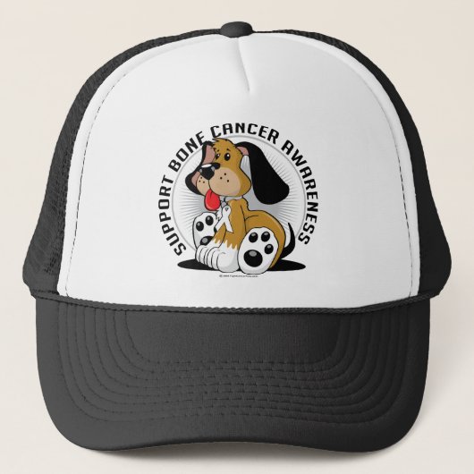 Knochen-Krebs-Hund Truckerkappe (Vorderseite)