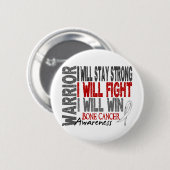 Knochen-Krebs-Krieger Button (Vorne & Hinten)