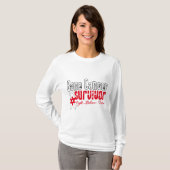 Knochen-Krebs-Überlebend-Blumen-Band T-Shirt (Vorne ganz)