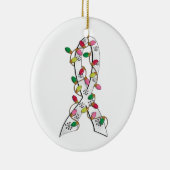 Knochen-Krebs-Weihnachtslicht-Band Keramik Ornament (Rechts)