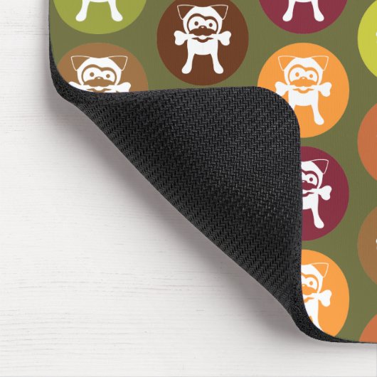 Knochen! Kreis-Druck-Herbst-Farben Mousepad (Ecke)