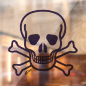 Knochen mit großem Fensterheber Fensteraufkleber (Blatt 2)