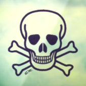 Knochen mit großem Fensterheber Fensteraufkleber (Blatt 3)