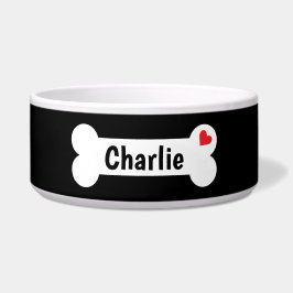 Knochen mit Herz Napf