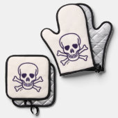 Knochen Mitt Topfhalter Set (Vorderseite/Rückseite)