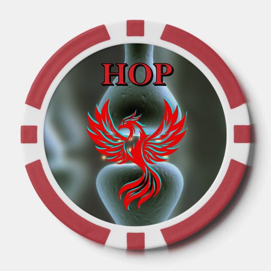 Knochen Nerve Phoenix Fantasy Biology anpassbar Pokerchips (Vorderseite)