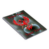 Knochen Nerve Phoenix Fantasy Science anpassbar Notizblock (Rechte Seite)