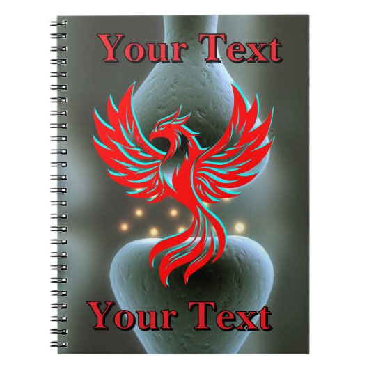 Knochen Nerve Phoenix Fantasy Science anpassbar Notizblock (Vorderseite)
