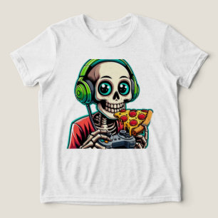 Knochen, Pizza und Spiele: Wenn ein Skelett weiß Tri-Blend Shirt