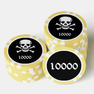 Knochen-Poker-Chip 10000 Pokerchips