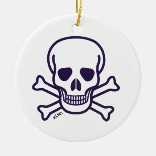 Knochen rund um die Keramik Ornament (Vorne)