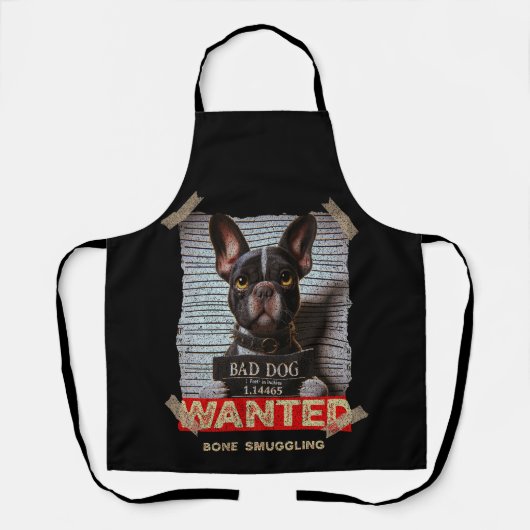 Knochen-Schmuggelnder Böser Hund: Der Mugshot der Schürze (Vorderseite)