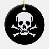 Knochen, schwarz, runde Keramik, auf 2 Seiten Keramik Ornament (Hinten)