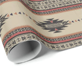 Knochen, Schwarzes, Rost-Ureinwohner-Art Geschenkpapier (Rolleneckpunkt)