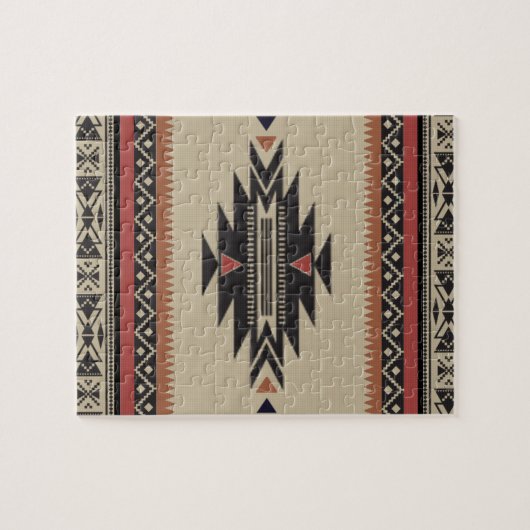 Knochen, Schwarzes, Rost-Ureinwohner-Art Puzzle (Horizontal)