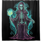 Knochen-Sensenmann Duschvorhang (Vorderseite)