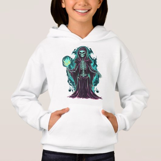 Knochen-Sensenmann Hoodie (Vorderseite)