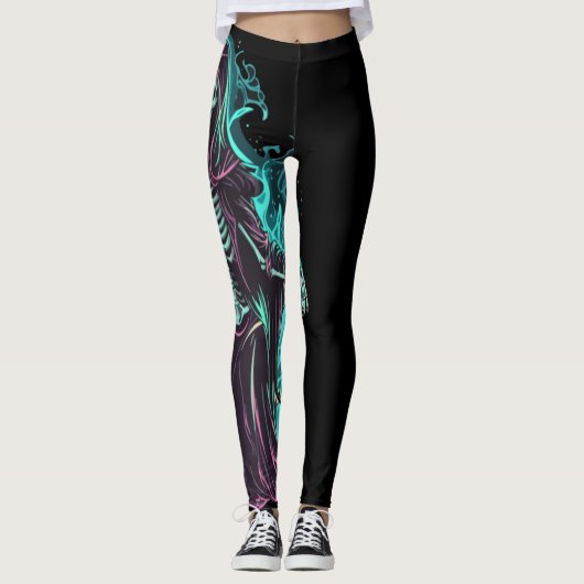 Knochen-Sensenmann Leggings (Vorderseite)