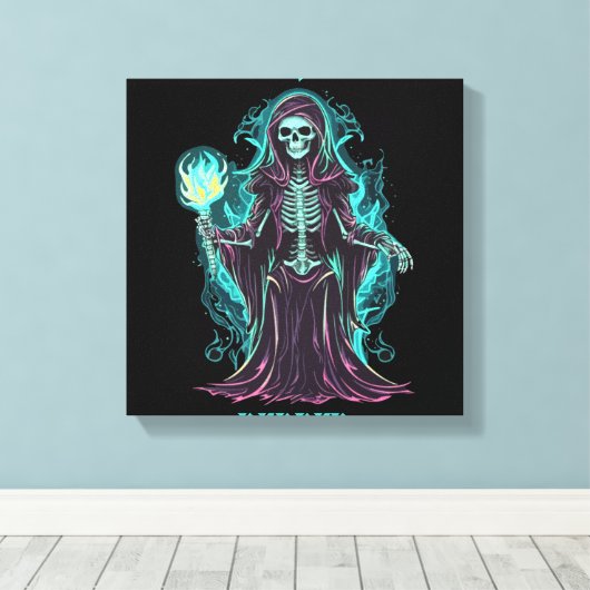 Knochen-Sensenmann Leinwanddruck (Insitu (Holzboden))