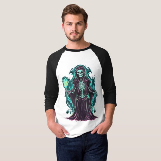 Knochen-Sensenmann T-Shirt (Vorne ganz)