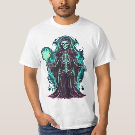 Knochen-Sensenmann T-Shirt (Vorderseite)