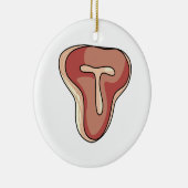Knochen-Steak Keramik Ornament (Rechts)