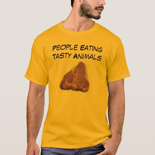 Knochen-Steak, Leute, die geschmackvolle Tiere T-Shirt (Vorderseite)