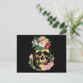 Knochen und Blume Postkarte (Stehend Vorderseite)