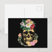 Knochen und Blume Postkarte (Vorne/Hinten)