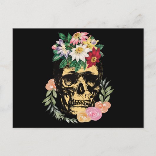 Knochen und Blume Postkarte (Vorderseite)