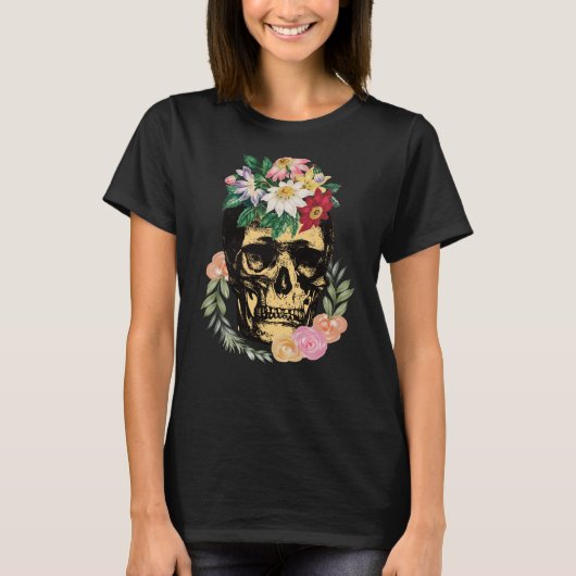 Knochen und Blume T-Shirt (Vorderseite)