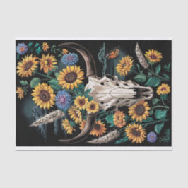 Knochen und Blüten, Wildblumen und Wilder Westen Seidenpapier