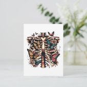 Knochen und Botanik Postkarte (Stehend Vorderseite)