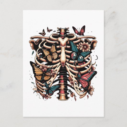Knochen und Botanik Postkarte (Vorderseite)