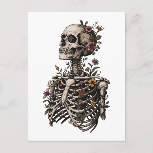 Knochen und Botanik Postkarte (Vorderseite)