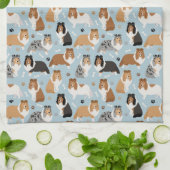 Knochen und Klauen Geschirrtuch (Gefaltet)