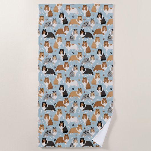 Knochen und Klauen Strandtuch (Vorderseite)