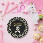 Knochen und Knochen, Gold, Halloween-Party Pappteller (Party)
