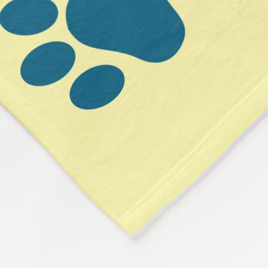 Knochen und Pawprint Personalisierte Dog-Decken Fleecedecke (Ecke)